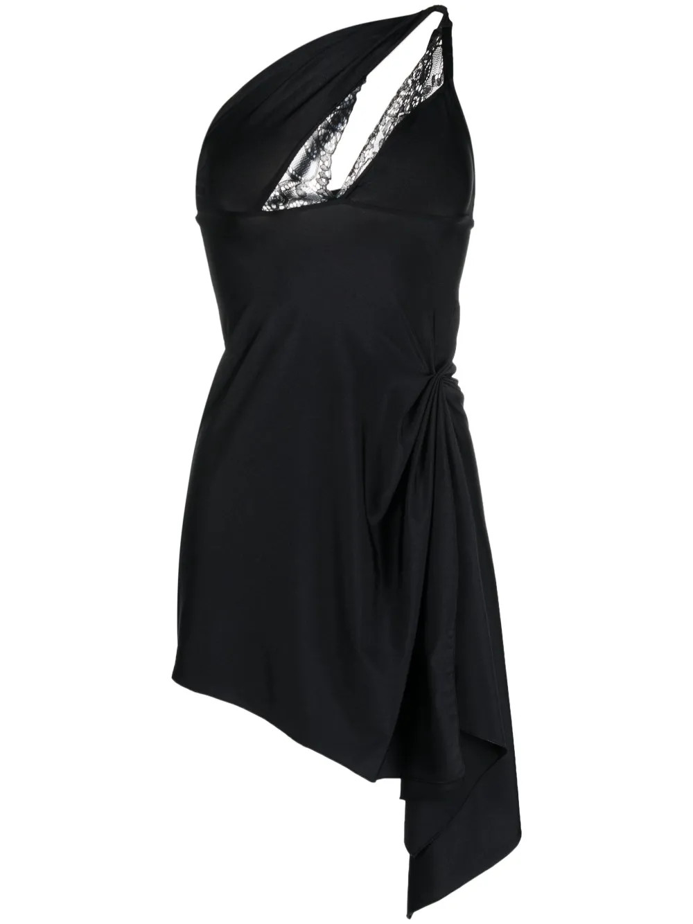 Coperni Asymmetric Mini Dress | Black | FARFETCH AU | Farfetch Global