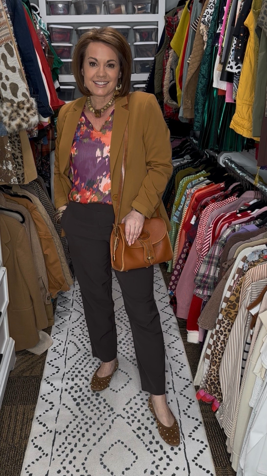 The Third Piece Trick That Instantly Elevates an Outfit

If your outfit ever feels “fine”… but not finished — this is your sign to add a third piece.

Base outfit:
✔️ Printed blouse
✔️ Slim ankle pants

Cute? Yes.
Complete? Not quite.

Adding a structured blazer instantly:
• Adds polish
• Defines the silhouette
• Makes it work-ready
• Elevates the entire look

The blazer pulls the warm tones from the blouse and ties in beautifully with the cognac crossbody and studded flats. It creates intention.

This is one of the easiest styling tips for women over 40/50 who want to look put together without overthinking it.

third piece outfit idea
how to style a blazer over 50
business casual outfit women
fall work outfit inspiration
printed blouse outfit
cognac crossbody bag
ankle length work pants
polished everyday style


#LTKOver40 #LTKootd #LTKgrwm