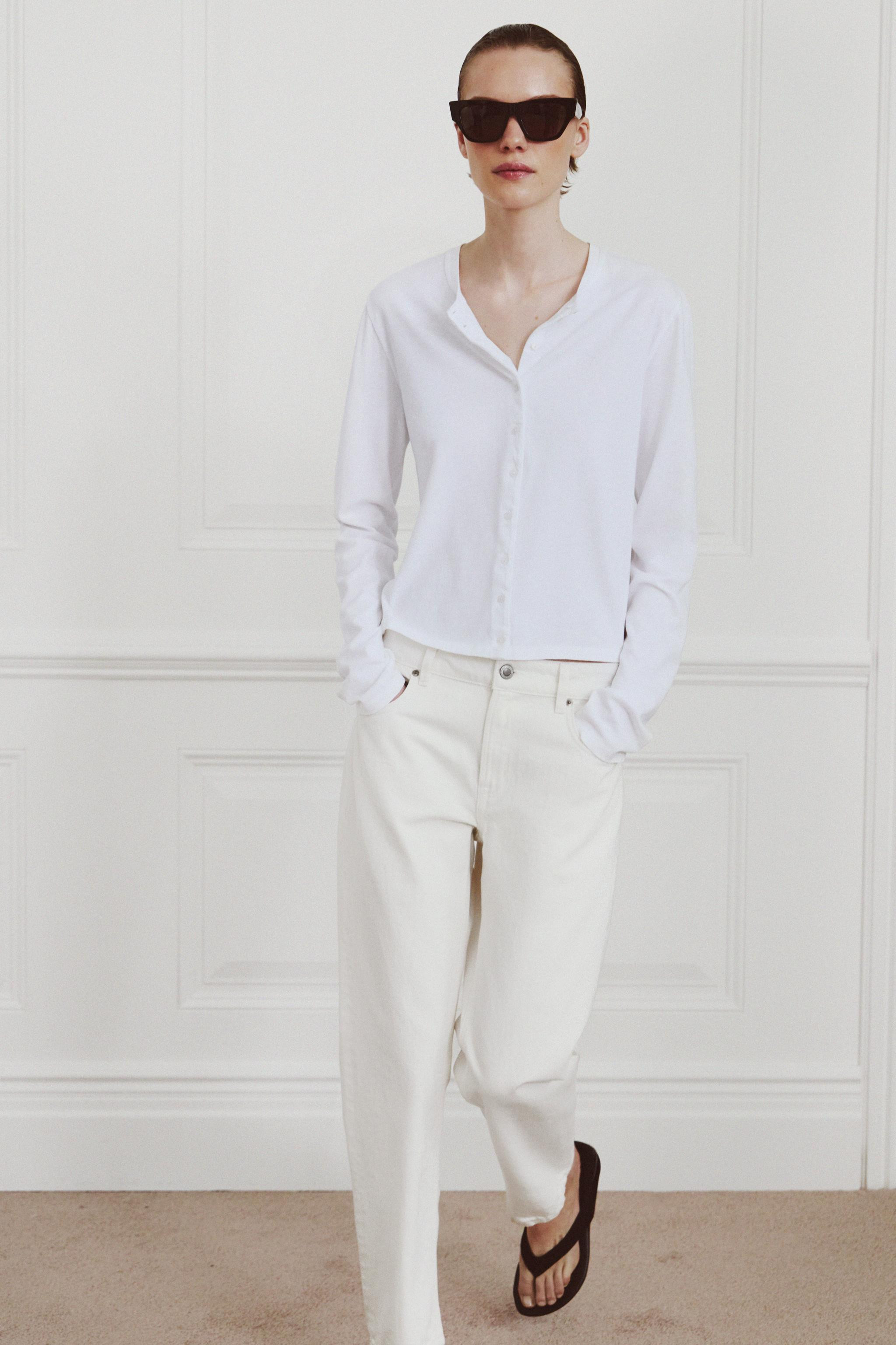 100% COTTON BUTTON T-SHIRT | Zara US