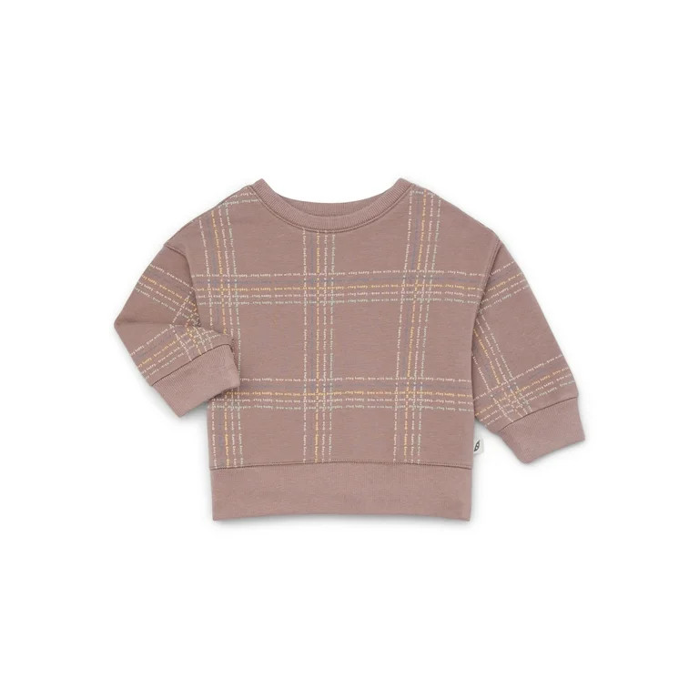 easy-peasy Baby Long Sleeve French Terry Crewneck Sweatshirt, Sizes 0-24 Months - Walmart.com | Walmart (US)