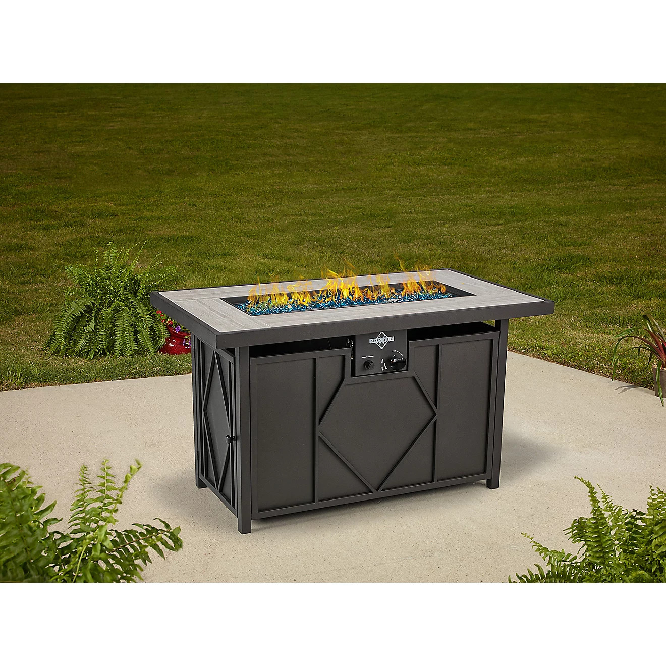 Mosaic 42 in x 24 in Kingsland Gas Fire Pit | Academy | Academy Sports + Outdoors