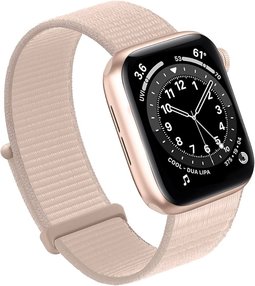 Compatible with Apple Watch Band 49MM 45MM 44MM 42MM 41MM 40MM 38MM, Women Men Sport Nylon Loop S... | Amazon (US)
