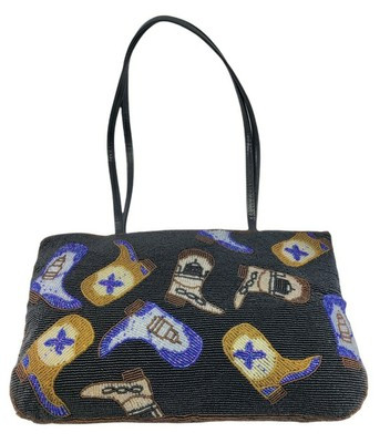Y & S Western Beaded Cowboy Boots Shoulder Purse Black | eBay AU