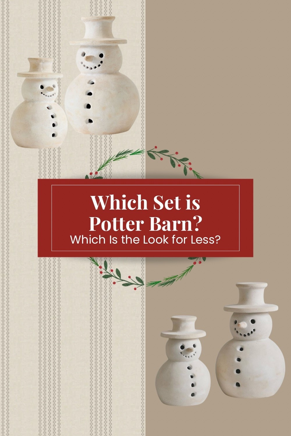 Pottery Barn Snowman Look for Less

Looking for that Pottery Barn holiday style without the splurge? This set of terracotta snowmen is nearly identical to the Pottery Barn version - but for a fraction of the price. I love how timeless these feel, and they bring that cozy, collected holiday look we all love from Pottery Barn.

These are the perfect addition to your Christmas mantel, holiday shelves, or even as part of a festive tablescape.

They're a set you'll be able to pull out year after year and still love.
The set of two from Pottery Barn sells for over $200, but I found this set of two for around $80. Such a great look for less find that will instantly give your holiday decor that high-end feel.

#LTKSeasonal #LTKHome #LTKFindsUnder100