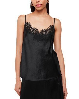 Whistles Lace Trim Cami Top  | Bloomingdale's Women | Bloomingdale's (US)