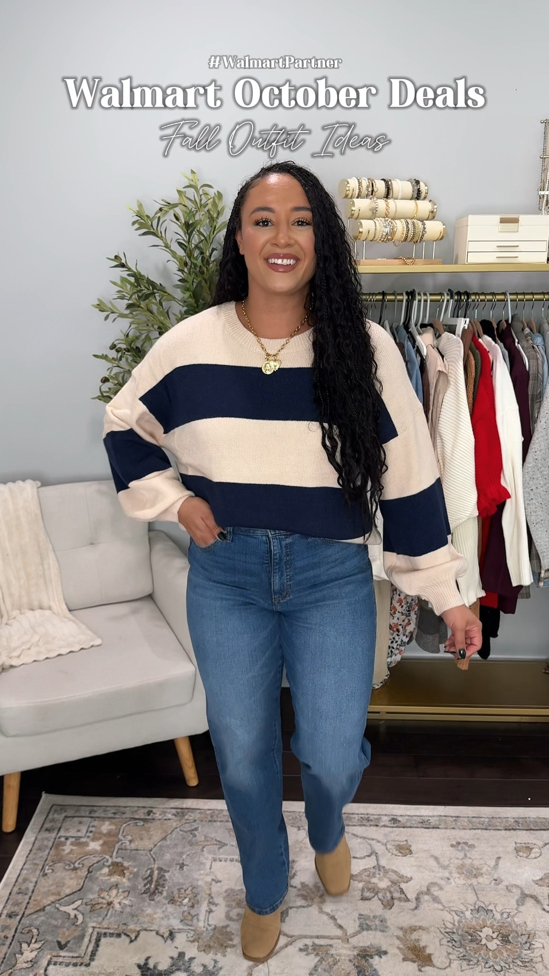 #WalmartPartner so many good deals happening @walmart not just on fashion but home, toys, electronics and so much more. I am wearing a large in all pieces and size 10 in the first jeans and 12 in the 2nd. #walmart #walmartdeals #walmartfashion #walmarthome #walmartstyle 