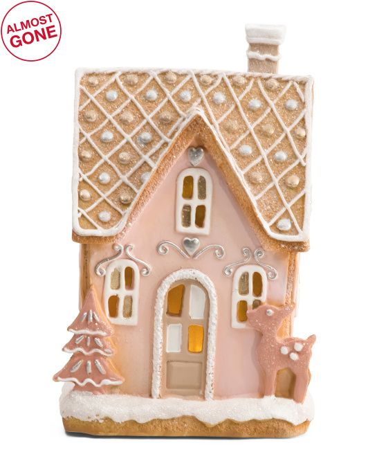 8.5in Led Resin Gingerbread House | TJ Maxx