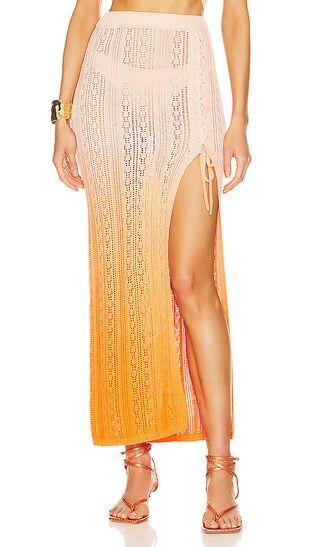 x REVOLVE Kenna Ombre Maxi Skirt in Orange Ombre | Revolve Clothing (Global)
