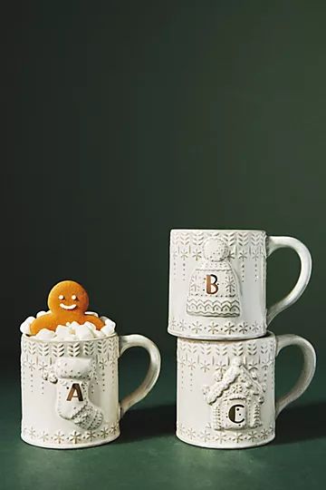 Snowcap Monogram Mug | Anthropologie (UK)