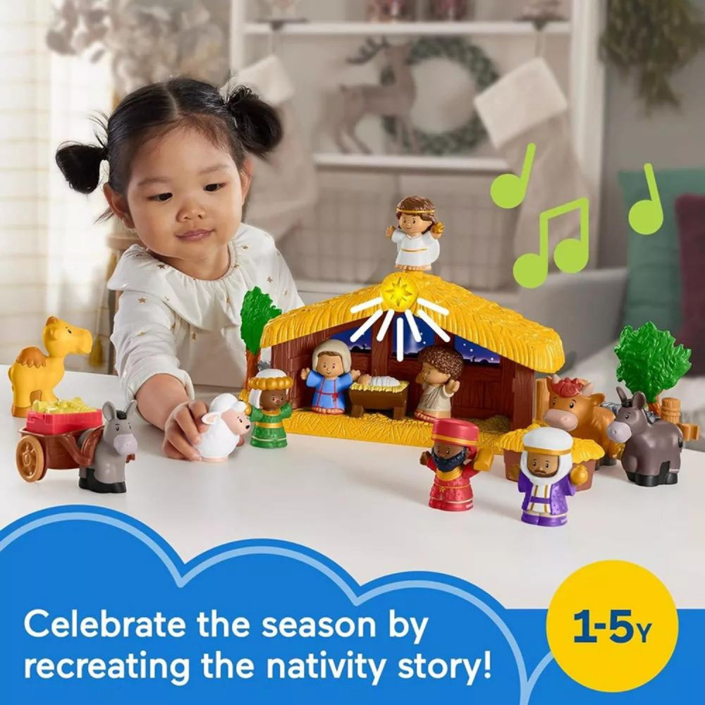 Fisher-Price Little People Toddler Toy Nativity Set with Music Lights and 18 Pieces | Oriental Trading Company