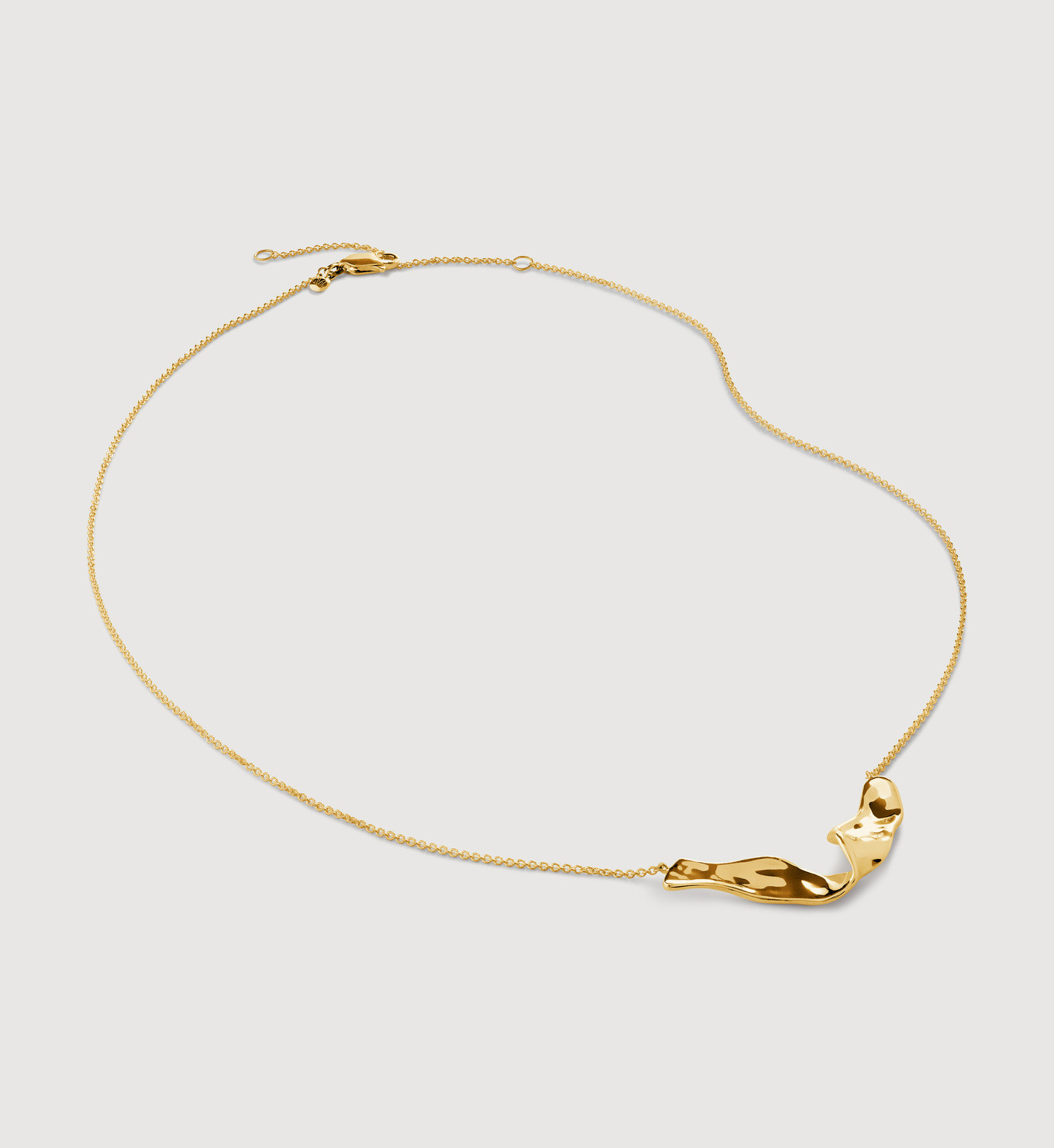 The Wave Necklace Adjustable 41-46cm/16-18' | Monica Vinader (US)