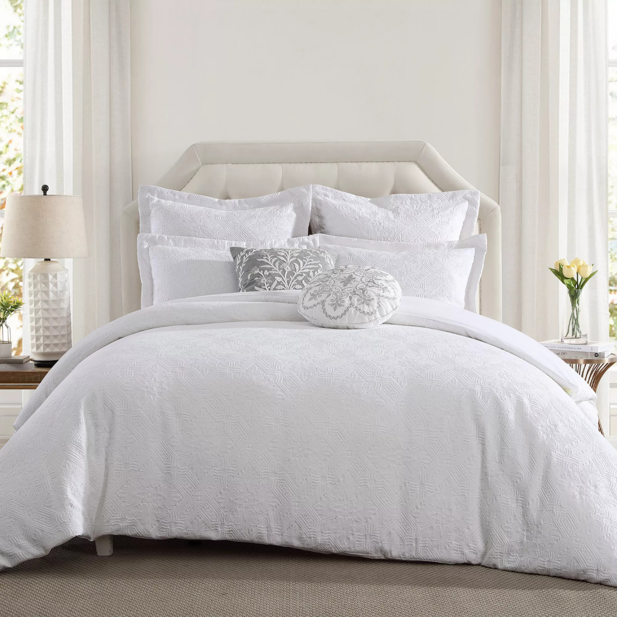 Levtex Home Matelasse Bright White Comforter Set with Shams | Kohl's