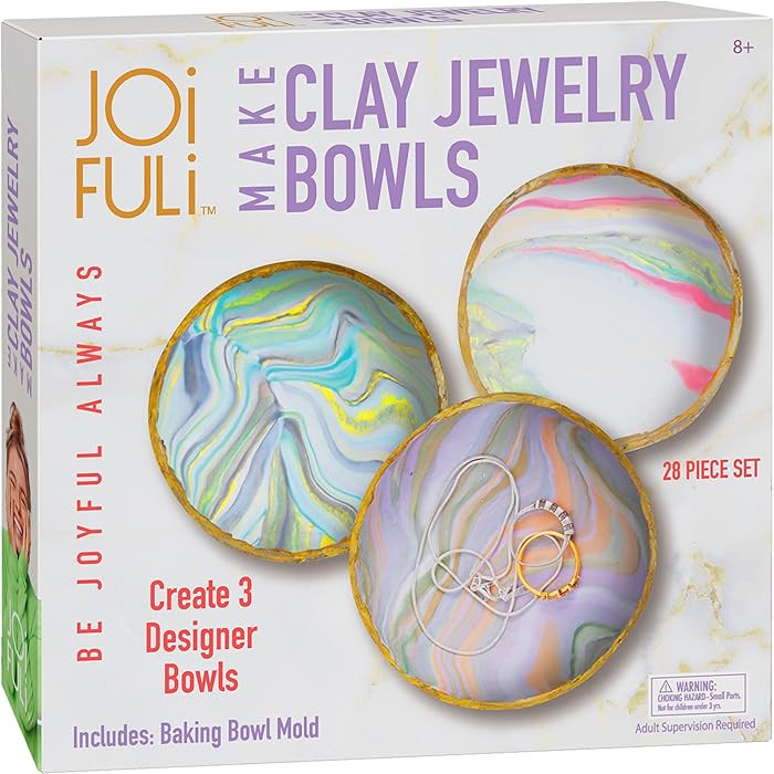 Make Your Own Clay Jewelry Bowls Arts and Crafts Kit
        for Girls, Kids Ages 8 9 10 11 12 Ye... | Amazon (US)
