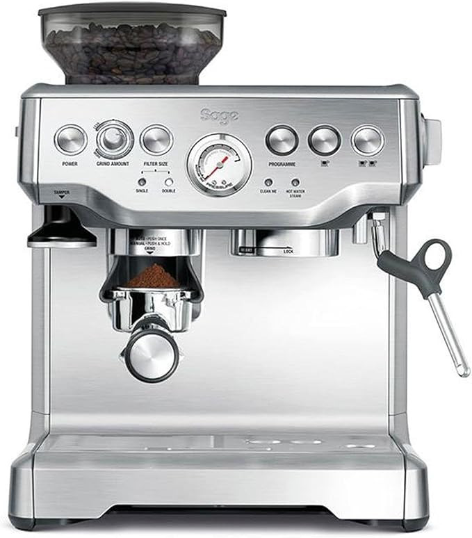 Sage Barista Express, Manual Tamping, Standard Milk Jug, Bean to Cup Coffee Machine with Grinder,... | Amazon (UK)