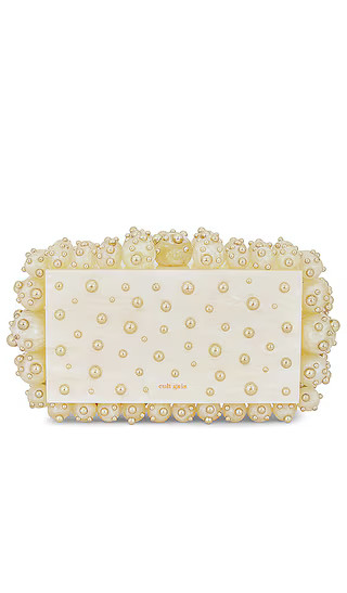 Eos Clutch in Ivory & Shiny Brass | Revolve Clothing (Global)