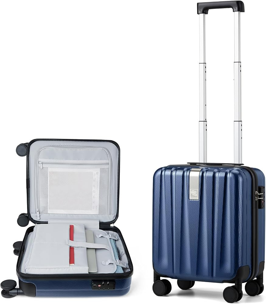 Hanke 16 inch Underseat Carry on Suitcases with Wheels,Lightweight Hard Shell Carry on Luggage wi... | Amazon (US)