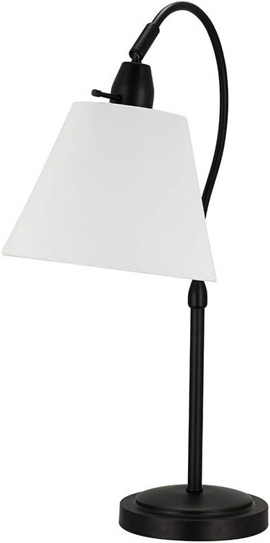 Amazon Brand – Ravenna Home Curvy Table Desk Lamp with LED Light Bulb, 22.5"H, Dark Bronze | Amazon (US)