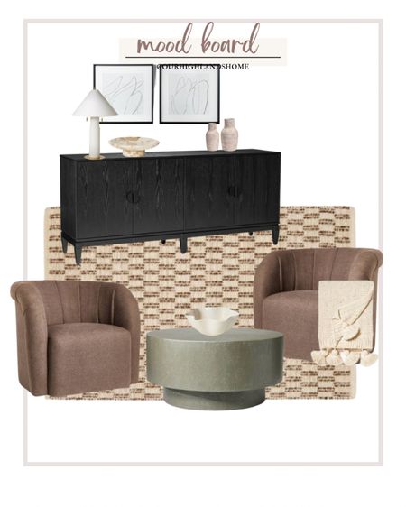 sitting area mood board styled using the new mcgee line from threshold  

#LTKSeasonal #LTKstyletip #LTKhome