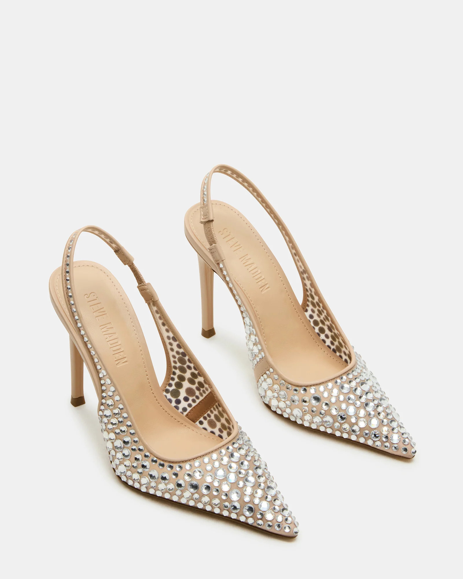 REYES Rhinestones Slingback Stiletto Pointed-Toe Pump Women's Heel | Steve Madden (US)