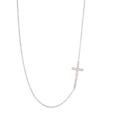 CROSS SIDE PENDANT - PF1256/CZ | Fantasia by DeSerio