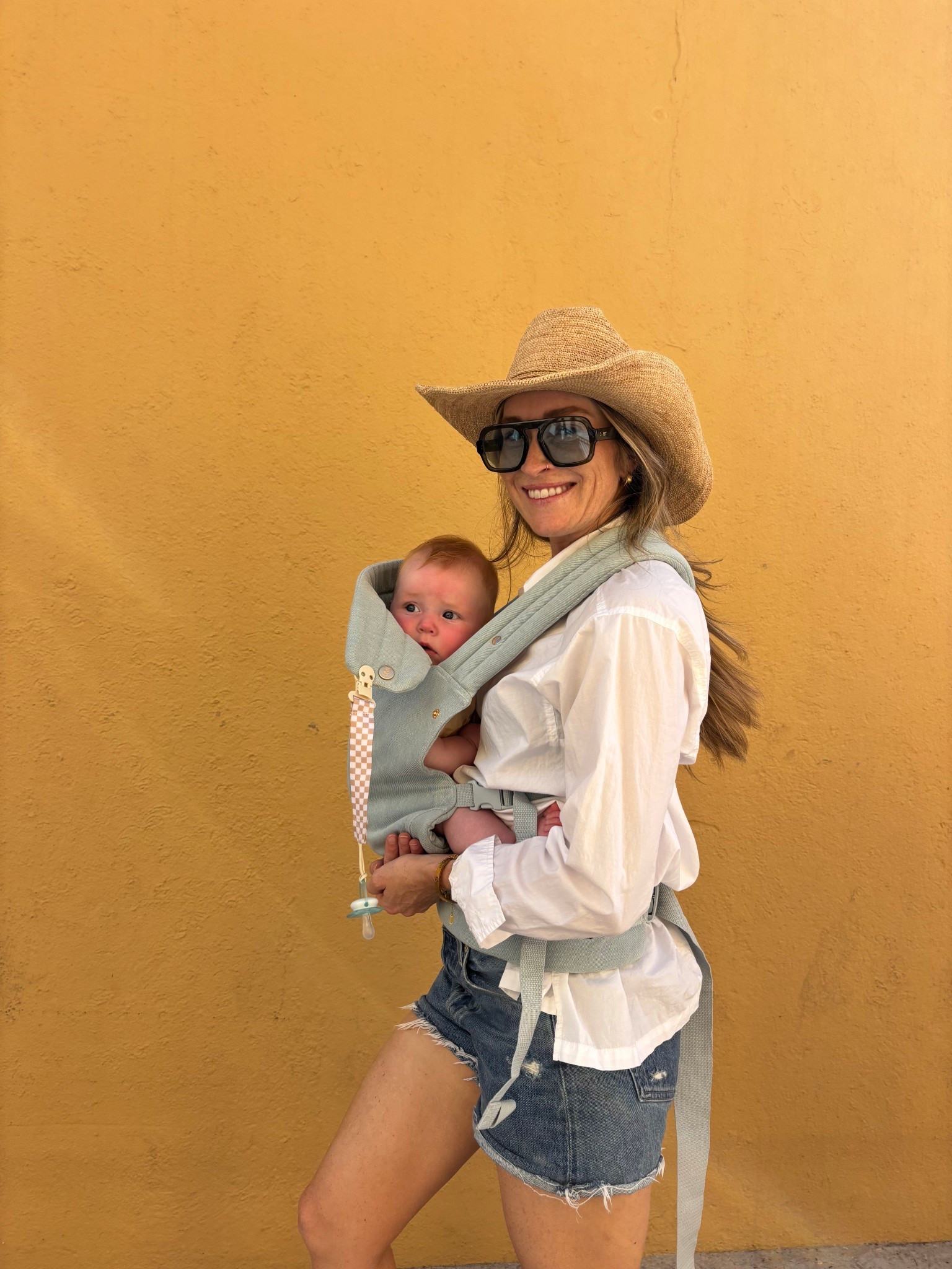 denim baby carrier - fun sunnies and a packable straw cowgirl hat

#LTKBaby #LTKmomlife #LTKTravel