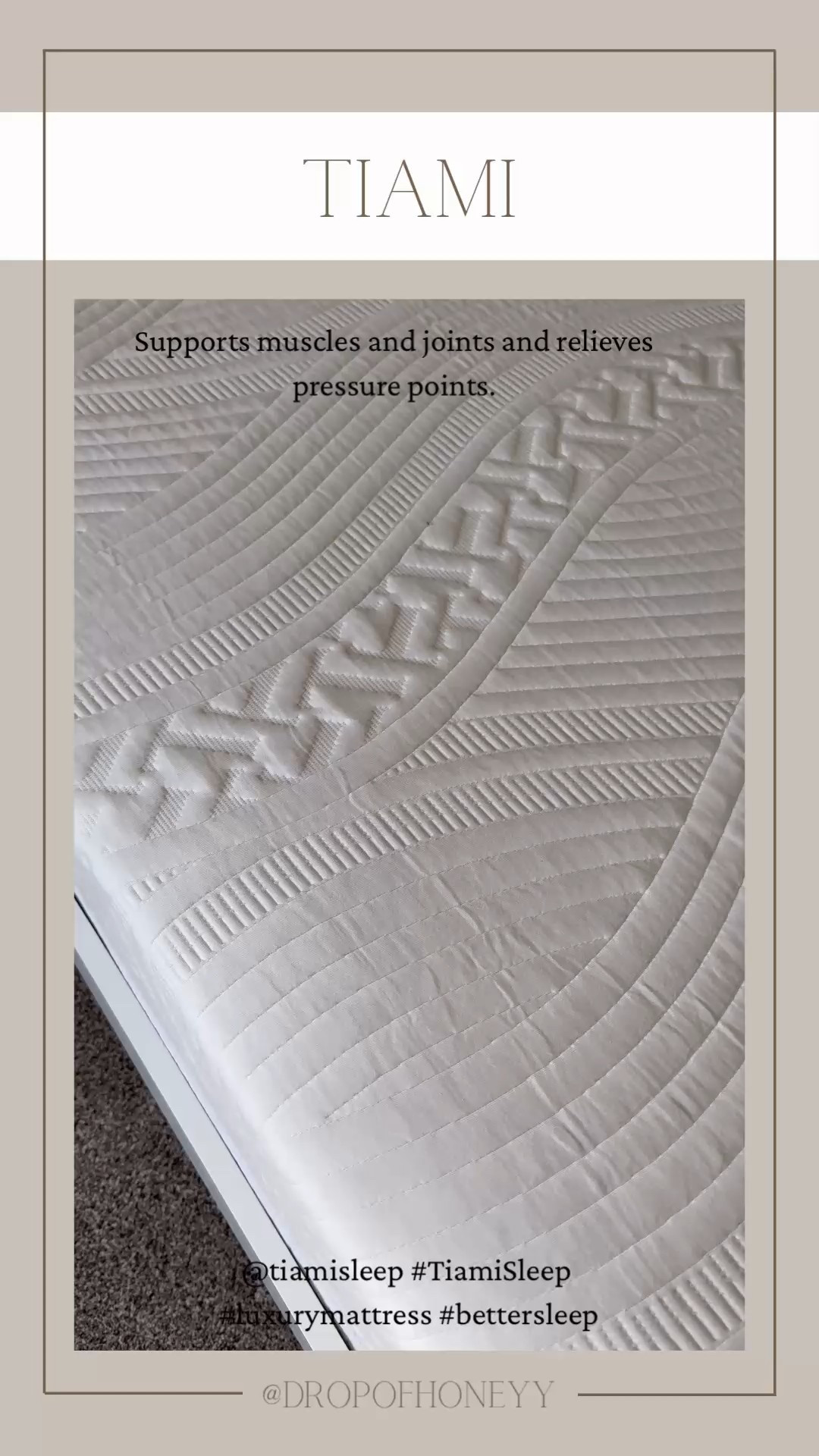 @tiamisleep #TiamiSleep #luxurymattress #bettersleep #ad