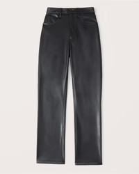 Vegan Leather 90s Straight Pant | Abercrombie & Fitch (US)