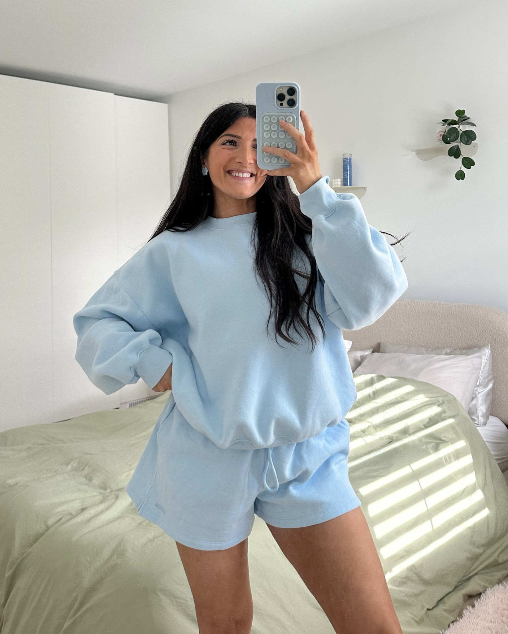 wearing size medium in the crewneck, large in the shorts & small in the tank underneath 🦋 soo comfy I love this set sm!!!

aritzia lounge set, aritzia crewneck, villa blue, spring lounge set, aritzia sweat set

#LTKfitness #LTKsummer #LTKcanada