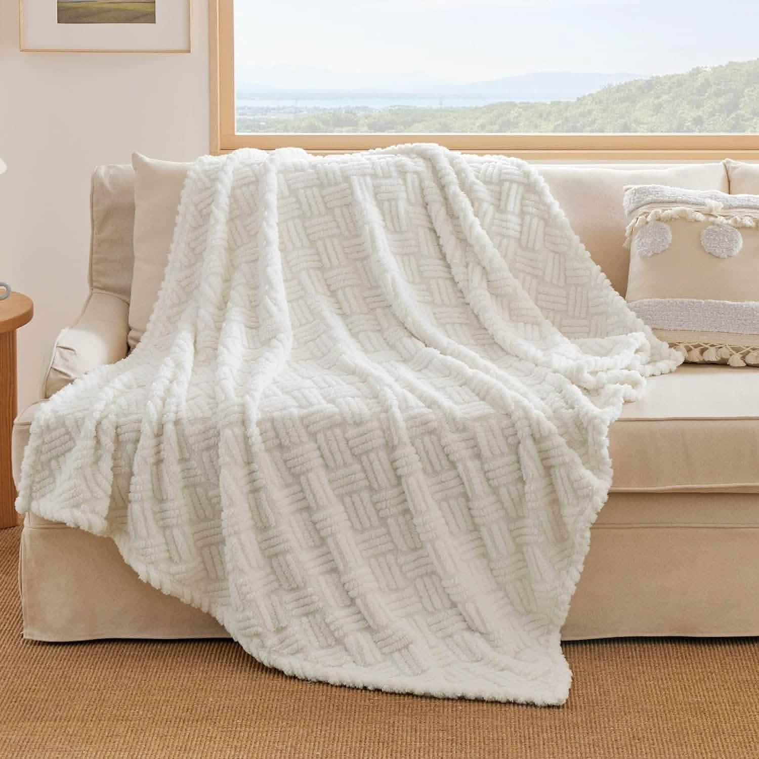 Jacquard Boho Sherpa Blanket | Bedsure