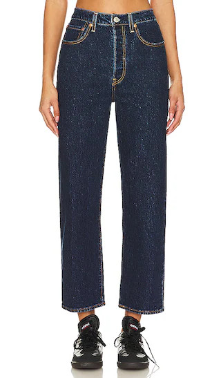 LEVI'S Ribcage Straight Ankle in Blue. - size 30 | Revolve Clothing (Global)