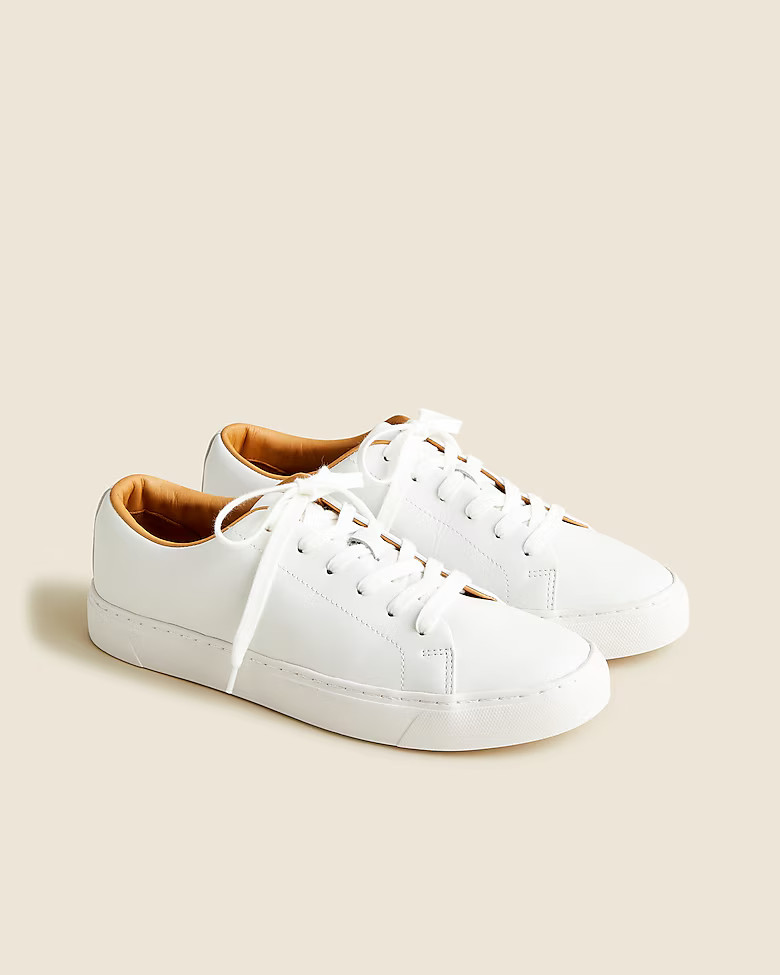 Court sneakers in leather | J. Crew US