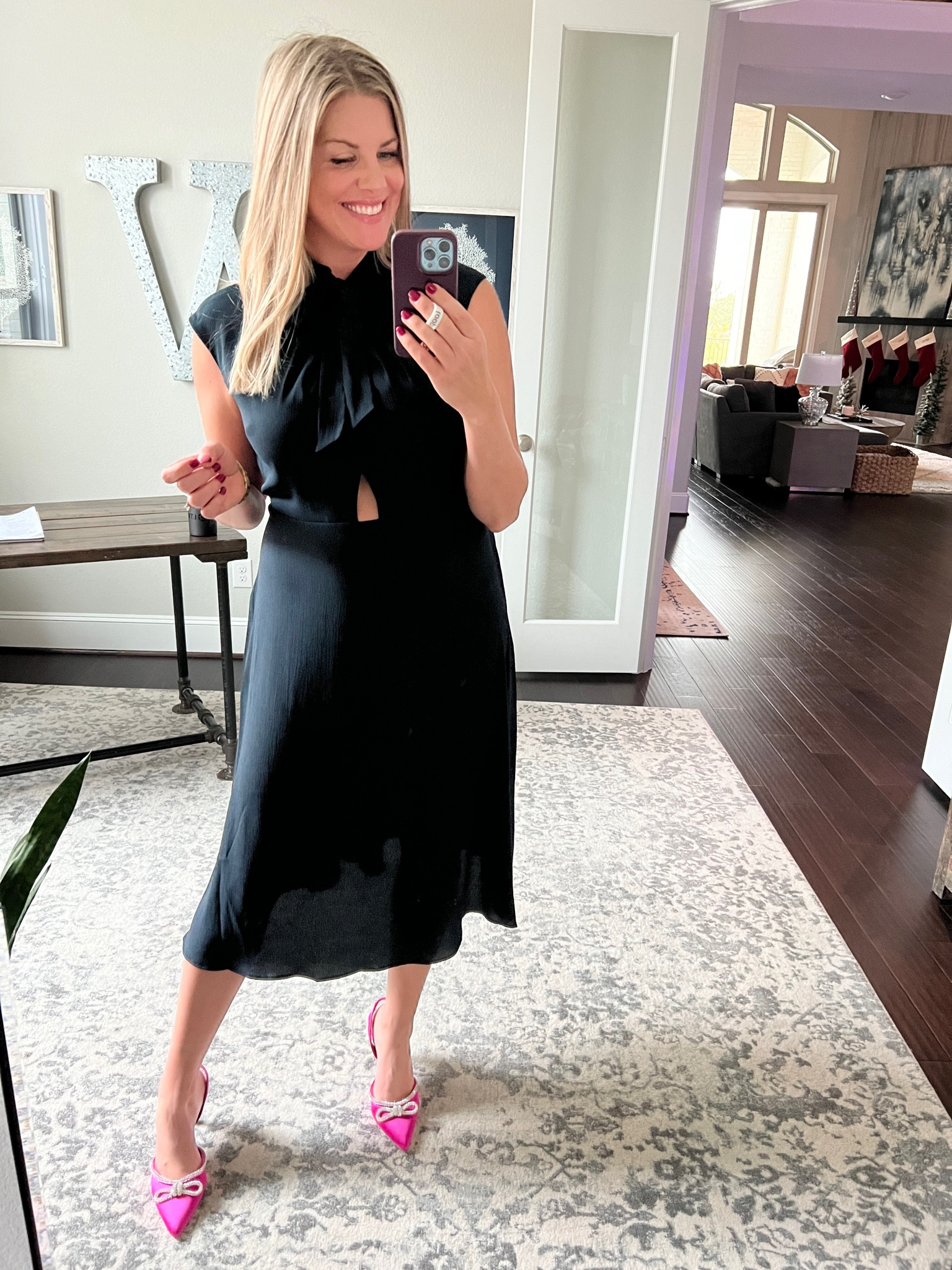 So many cute finds for the holidays at Walmart! #ad 
This black dress is gorgeous! I’m true to size in a large. 

#walmartfashion
#holidayfashion 

#LTKunder50 #LTKshoecrush #LTKHoliday