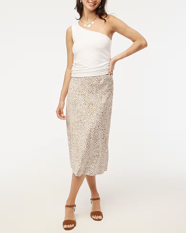 Printed bias slip skirt | J.Crew Factory