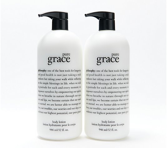 philosophy supersize grace body lotion duo Auto-Delivery | QVC