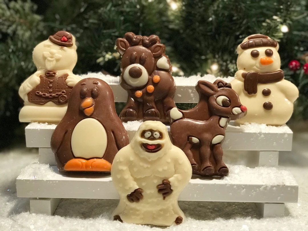 Rudolph the Red Nosed Reindeer Christmas Chocolates | FACTORY MADE CHOCOLATE | Stocking Stuffers,... | Etsy (US)