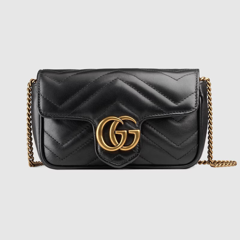 GUCCI GG Marmont Super Mini Bag, Black, Leather | Gucci (US)