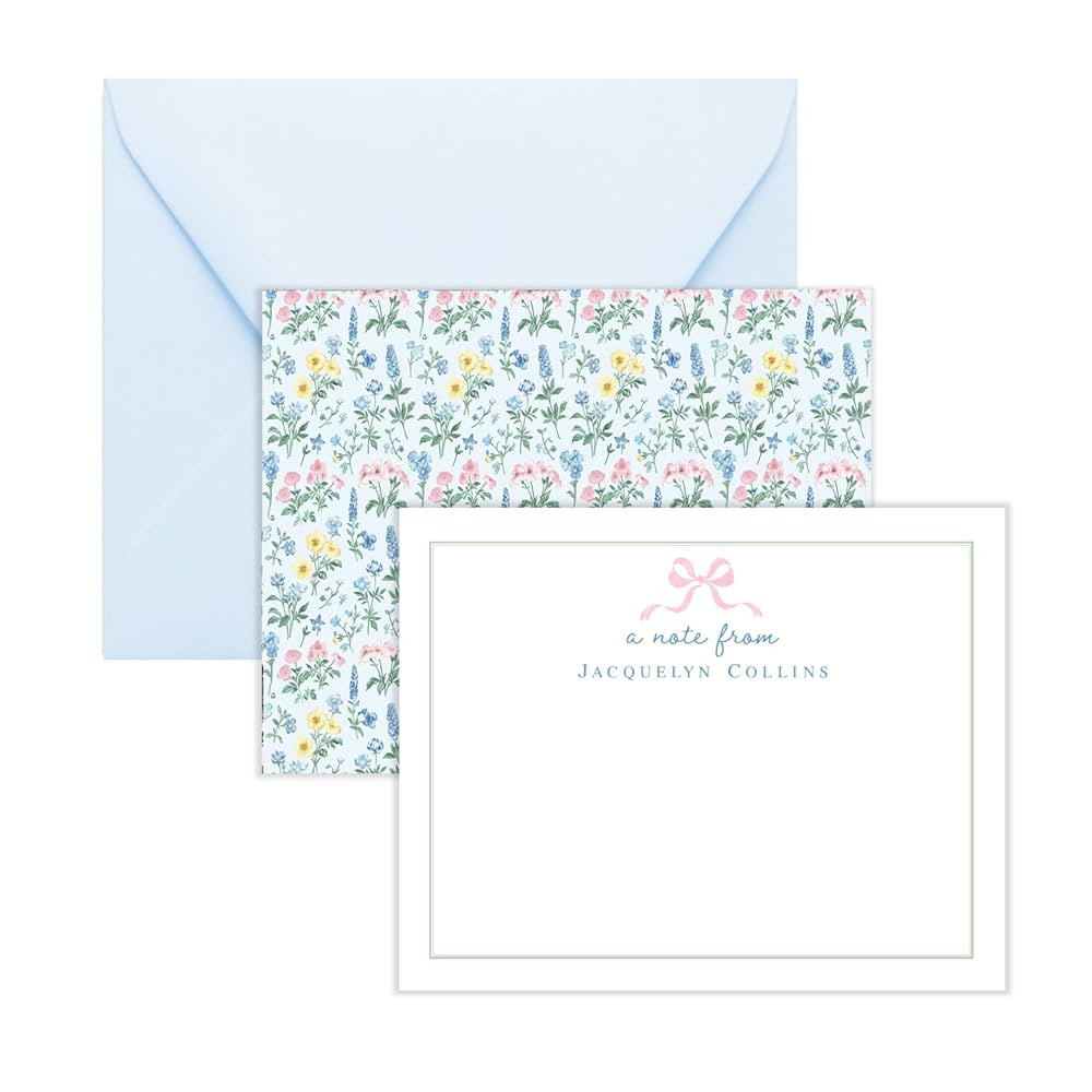Lemon Grace Co - Personalized Floral Note Cards | Cottagecore Stationery Paper | Cottagecore Note... | Amazon (US)