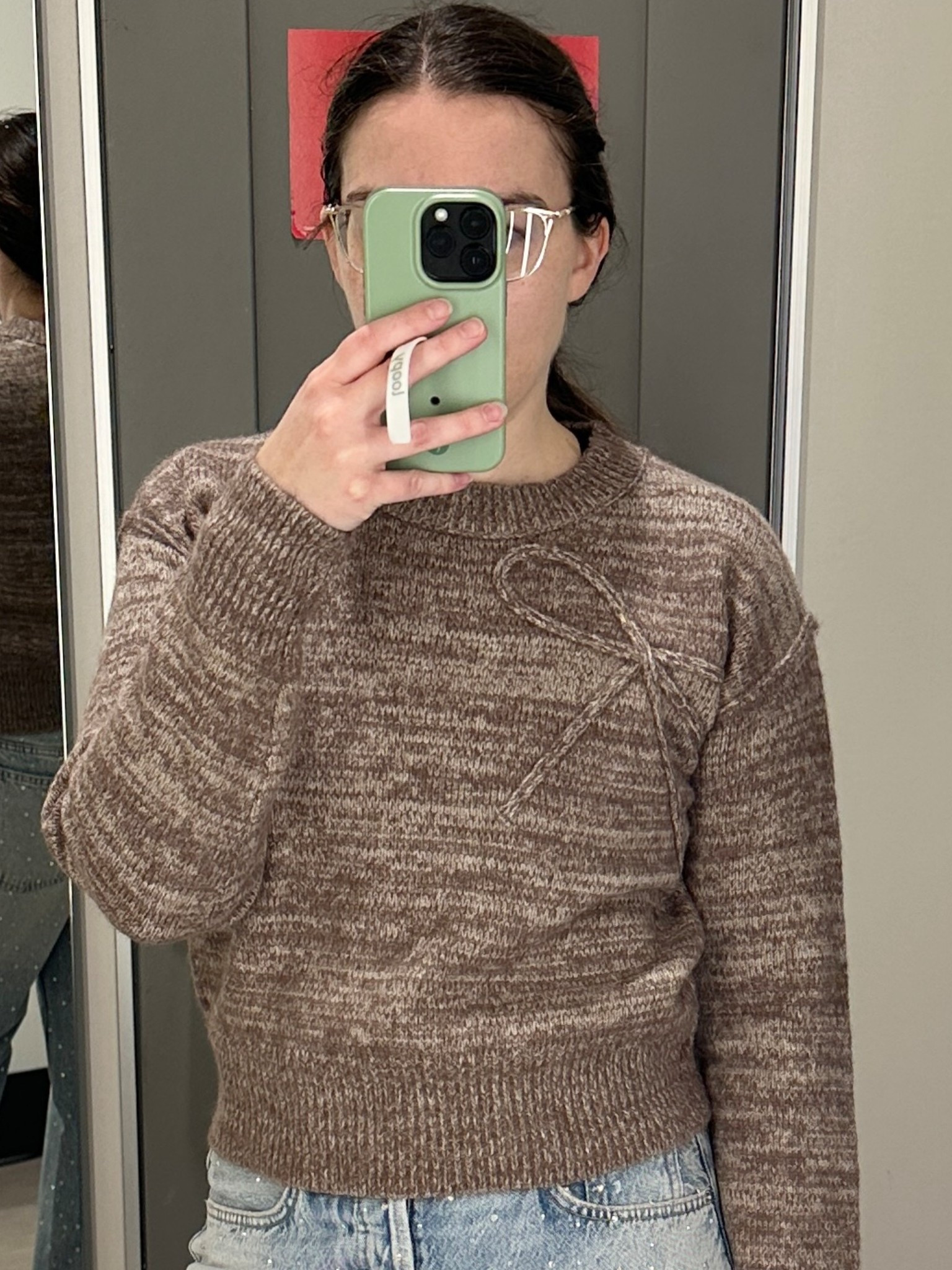 Such an adorable holiday sweater! I love the little subtle bow detail, it’s super cozy and love these rhinestone jeans as well! Wearing a small in the sweater and the jeans are on the baggier side, so a 4 fit but a 6 would work too for a looser fit!

#LTKGiftGuide #LTKHoliday #LTKFindsUnder50