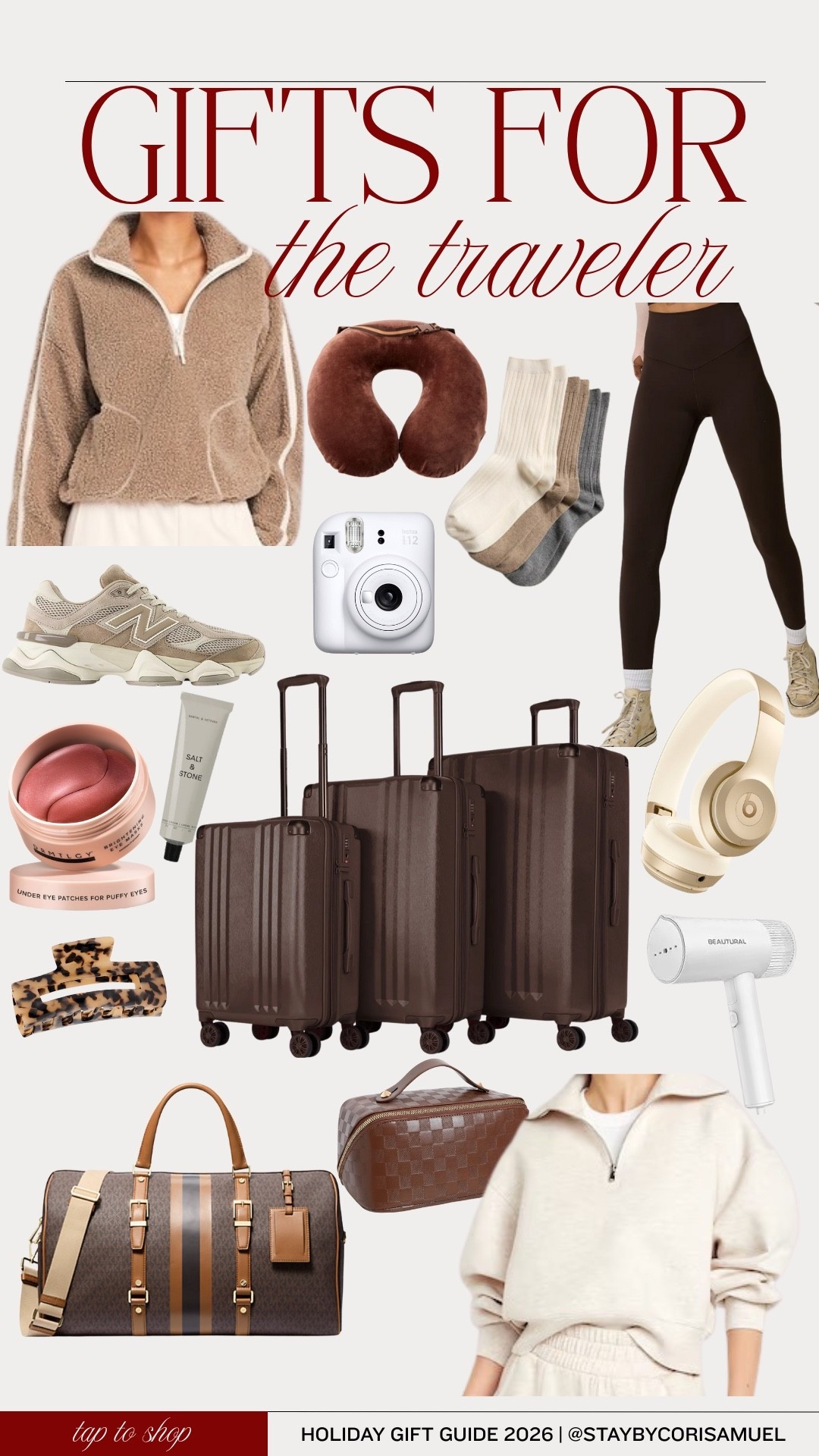 Gift ideas for the traveler! 🧳 
This includes, luggage, neck pillow, headphones, comfy jackets, makeup bags and more!

#LTKHoliday #LTKGiftGuide #LTKFindsUnder100
