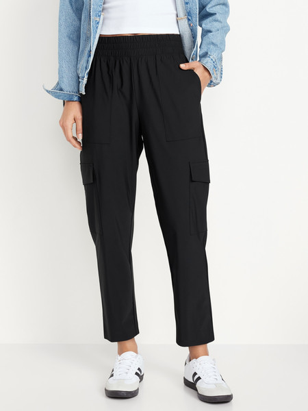 High-Waisted SleekTech Cargo Ankle Pants | Old Navy (US)