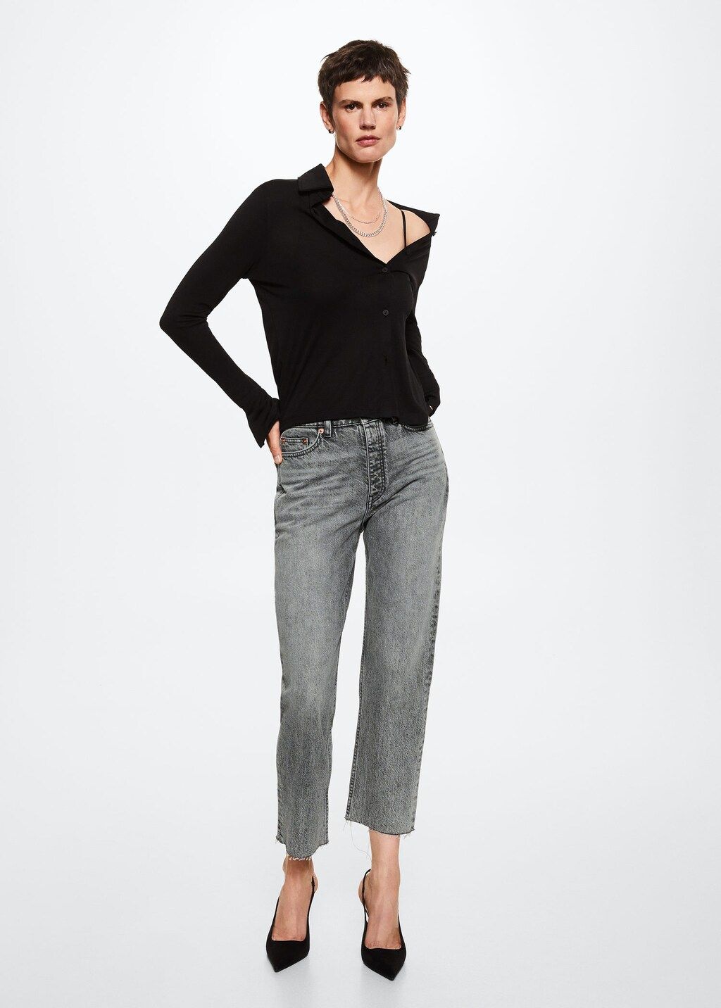 Mom high-waist jeans -  Women | Mango United Kingdom | MANGO (UK)