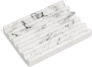 DAYONE Marble Soap Dish for Shower - Rectangle Soap Tray for Shower - Bar Soap Holder for Bathroo... | Amazon (US)