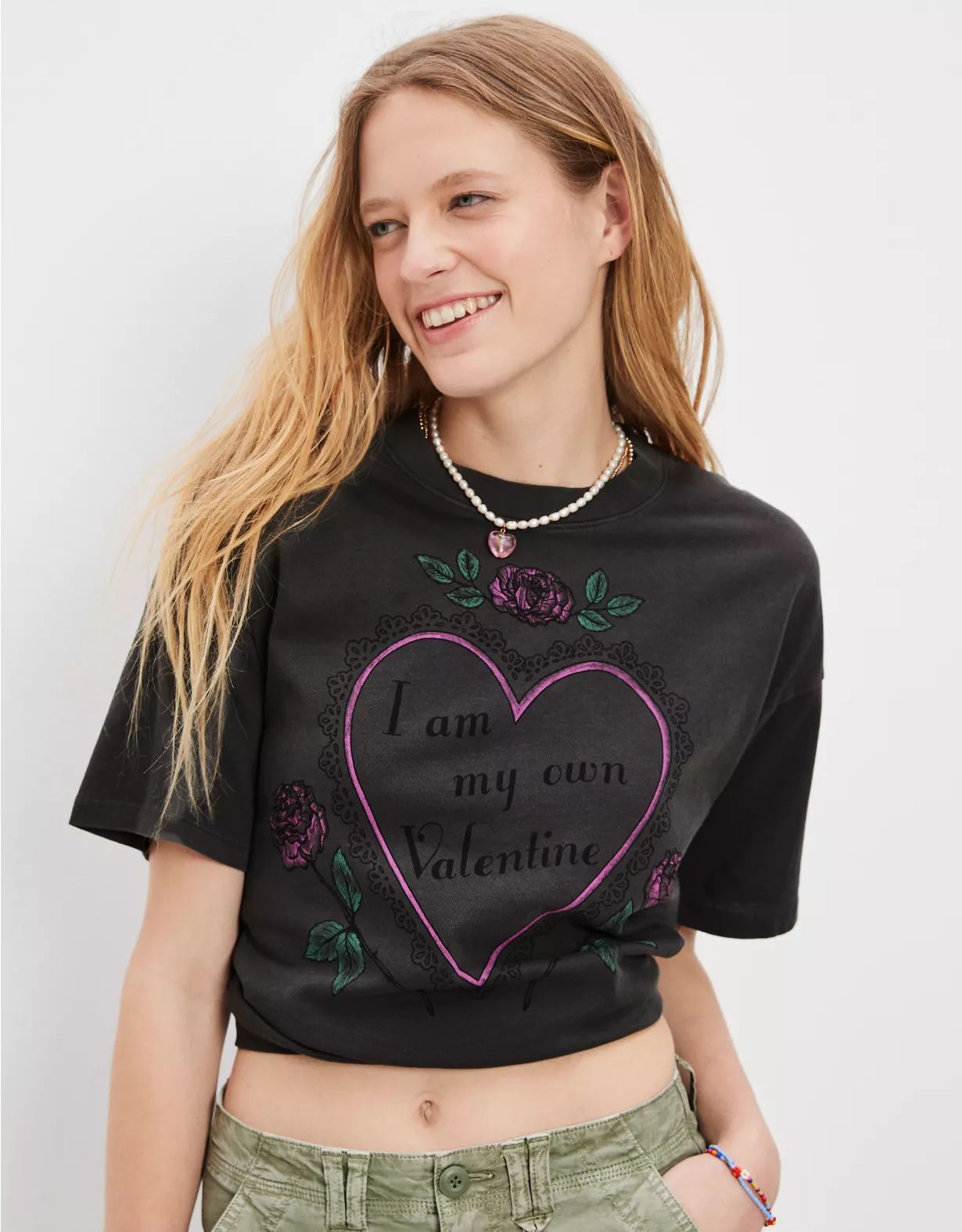 AE Oversized Valentines Day Graphic Tee | American Eagle Outfitters (US & CA)