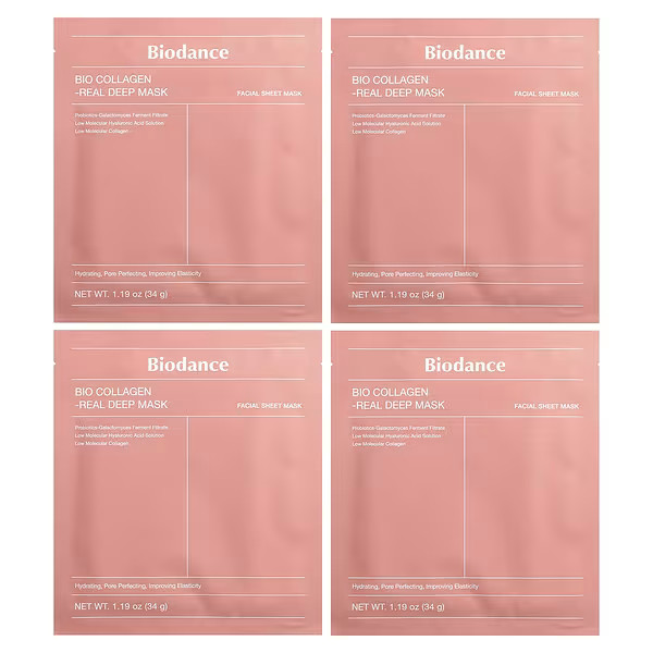 Biodance, Bio Collagen-Real Deep Beauty Mask, 4 Sheets, 1.19 oz (34 g) Each | iHerb