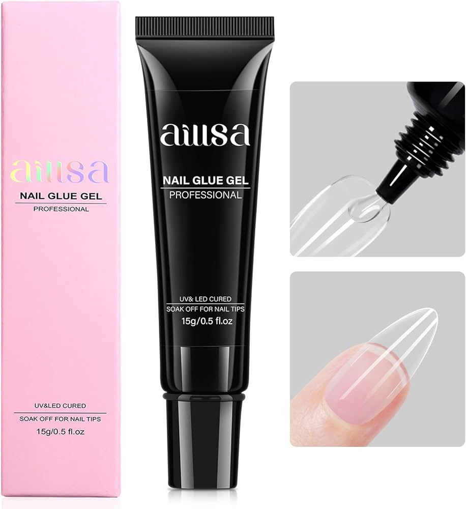 AILLSA Gel Nail Glue for Nail Tips, Solid Super Strong Soft Gel Glue 15g Professional Fake Nail G... | Amazon (US)