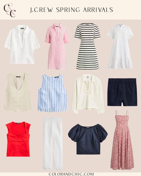 J.Crew Spring Arrivals including tops, pants, dresses and more! Love the colors and styles for this season 
