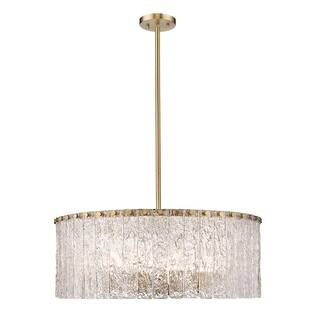 Glacier 10-Light Modern Gold Pendant-Light with Glass Shade 1943P26-MGLD - The Home Depot | The Home Depot