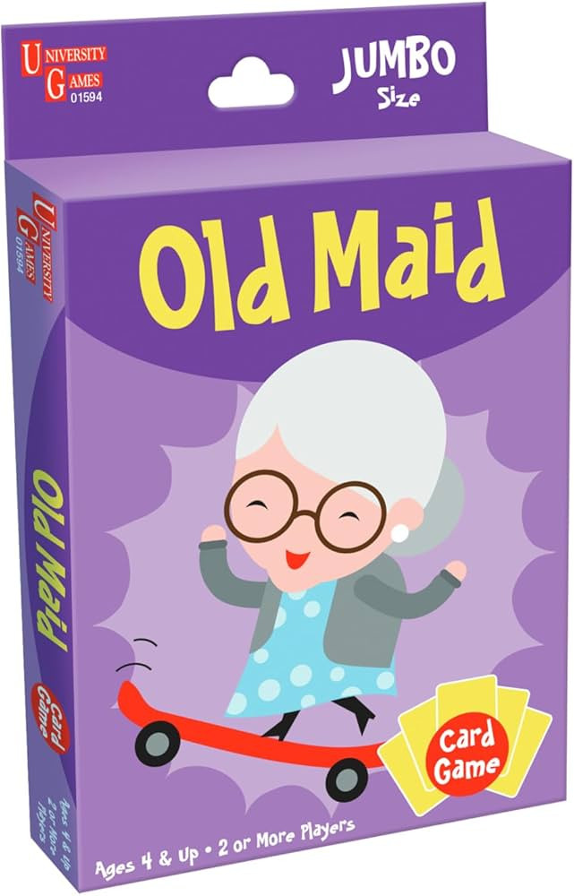 University Games Old Maid Card Game - Jumbo Size, Colorful Character Cards for Kids Ages 4 and Up... | Amazon (US)