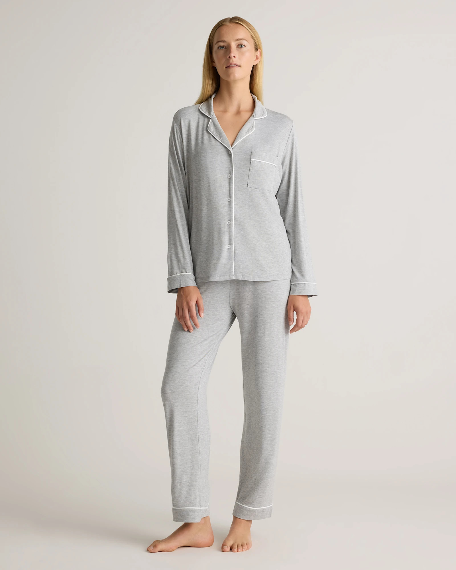 Bamboo Jersey Long Sleeve Pajama Set | Quince