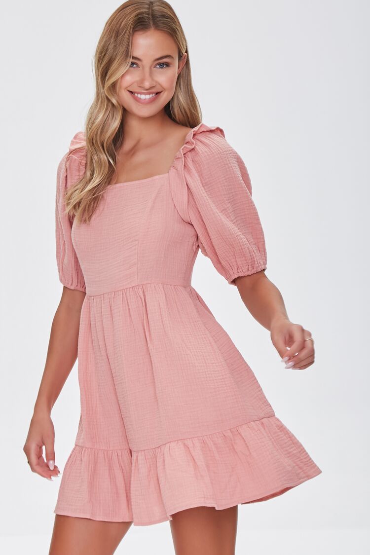 Ruffle-Trim Mini Dress | Forever 21 (US)